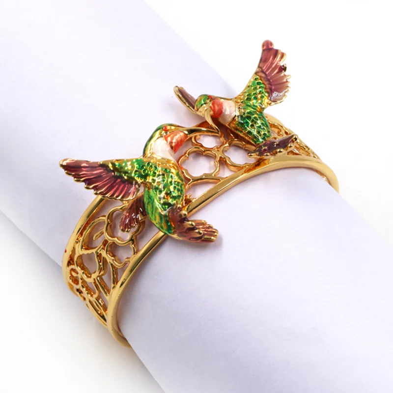 Gold plattierte Emaille Fly-Birds Armband