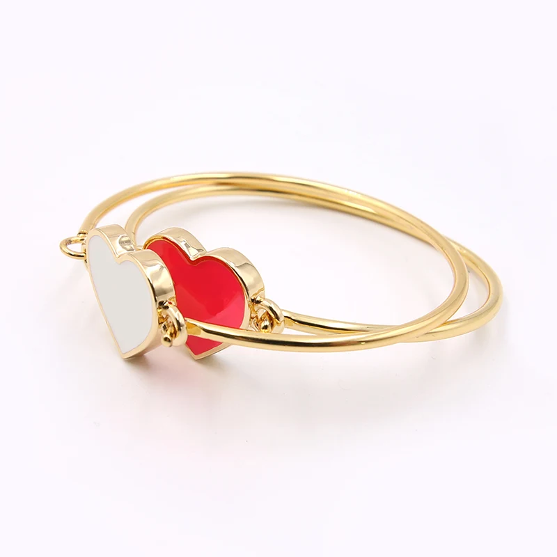 Rote Emaille Hearts Armband
