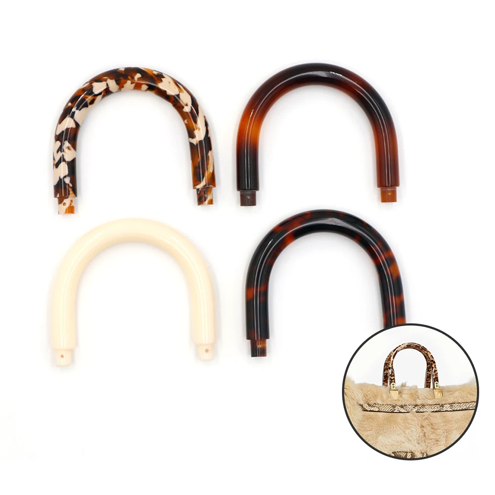 U -Formed Tortoiseshell Style Retro Bag Griff